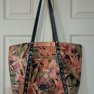 Patricia Nash Cuban Tropical Leather Tote
